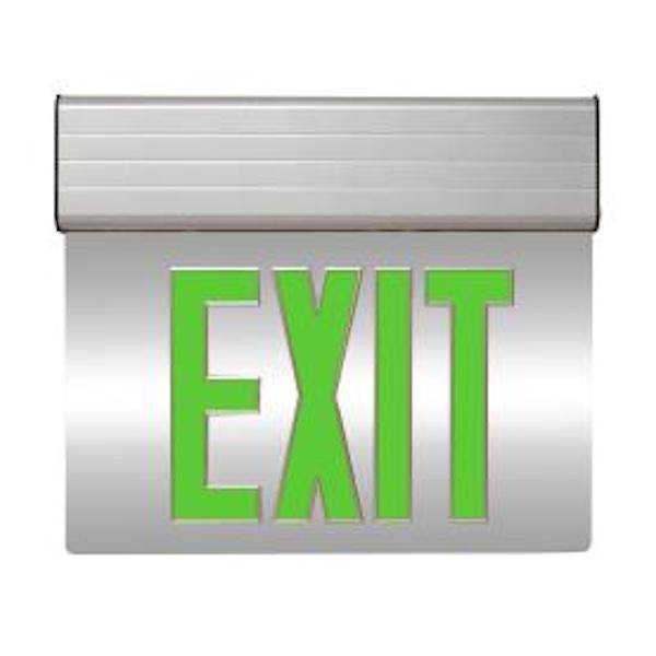 120/277 volt 2 Sided Clear Green Exit Light LED