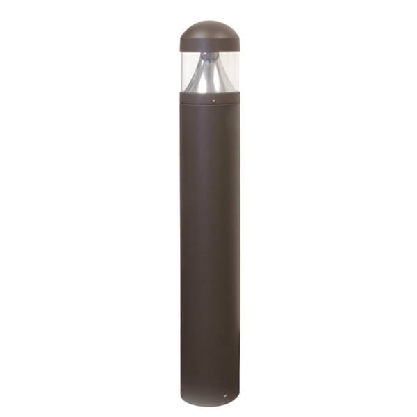 22 watt 120/277 volt CCT Selectable Bronze  Round Bollard Dimmable LED Light Fixture