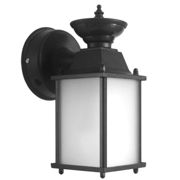 15 watt 120 volt 2700K Warm white Black Dusk to Dawn Sensor LED Ranch Lantern