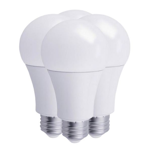 8 watt 120 volt A19 Medium Screw Base 2700K Warm White LED (4 Pack)