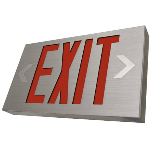100/300 volt Aluminum Panel Red Letters Light LED