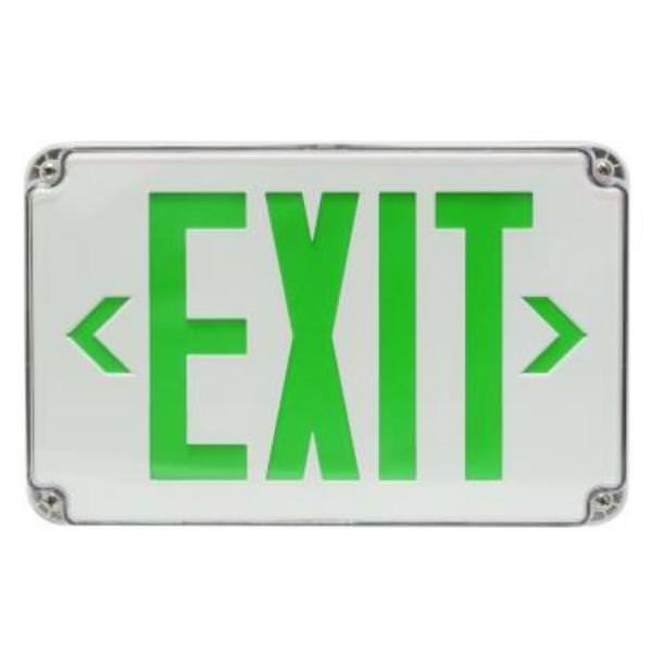 120/277 volt Green Exit Light LED