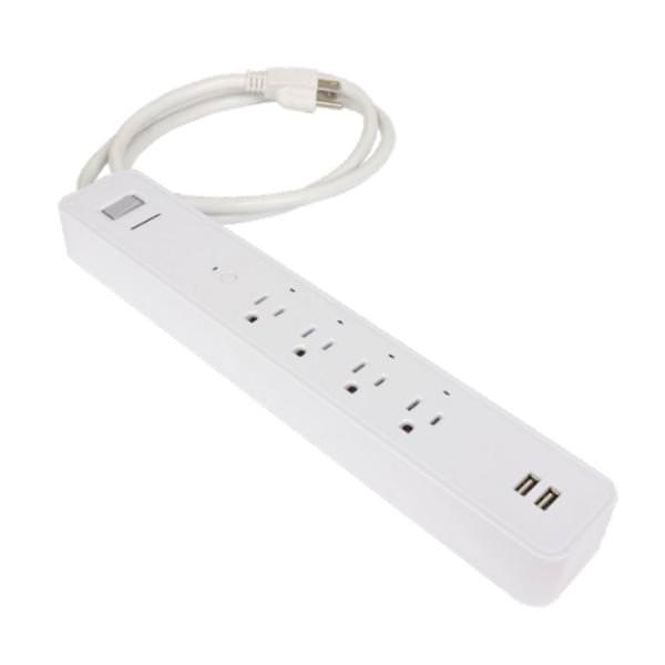 4 Outlet 2 USB Smart Plug In Power Strip