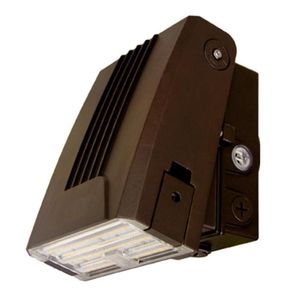 15 watt 120/277 volt CCT Selectable Bronze Wall Pack LED Security Light