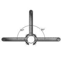 Maxlite 3 Arm Bronze Wood Poles Collar Bullhorn