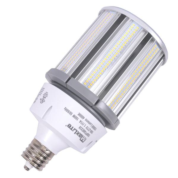 100 watt 120/277 volt Corn Cob Exclusionary Mogul Screw Base 4000K Cool White Non-Dimmable LED Corn Light