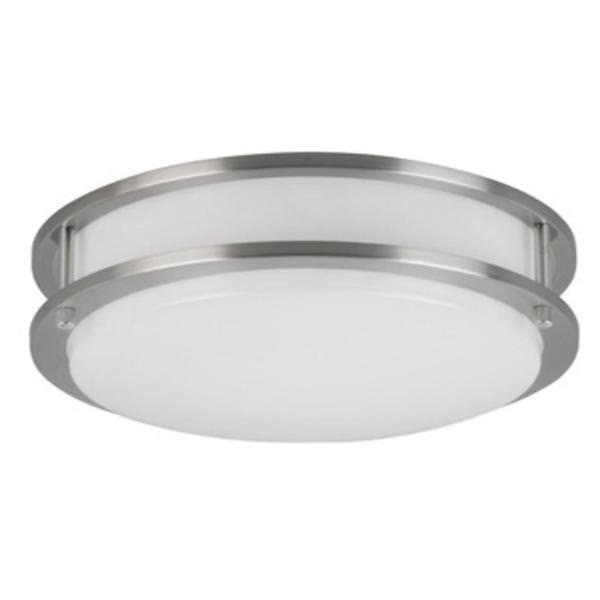 12" 17 watt 120/277 volt CCT Selectable Battery Back Up Dimmable LED Ceiling Fixture
