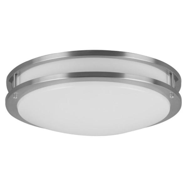 16" 25 watt 120/277 volt CCT Selectable Battery Back Up Dimmable LED Ceiling Fixture