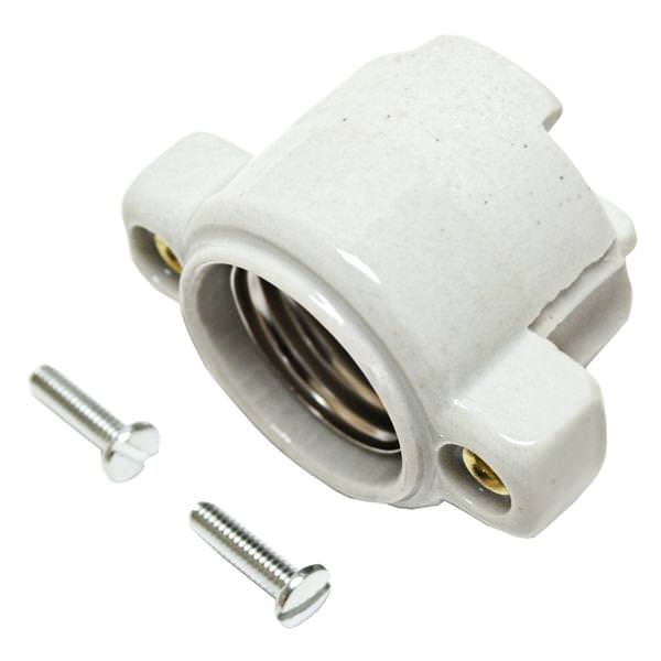 Porcelain Medium Screw (E26) Base Socket 2-Hole Mount