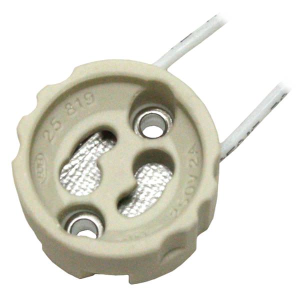 Halogen GU10 Push On Lampholder Screw Mount with 5.75" Leads