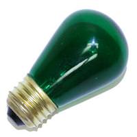 11 watt 130 volt S14 Medium Screw Base Transparent Green