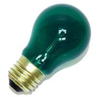 15 watt 130 volt A15 Medium Screw Base Green