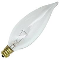 Damar 40 watt 12 volt CA10 Candelabra Screw Base Clear
