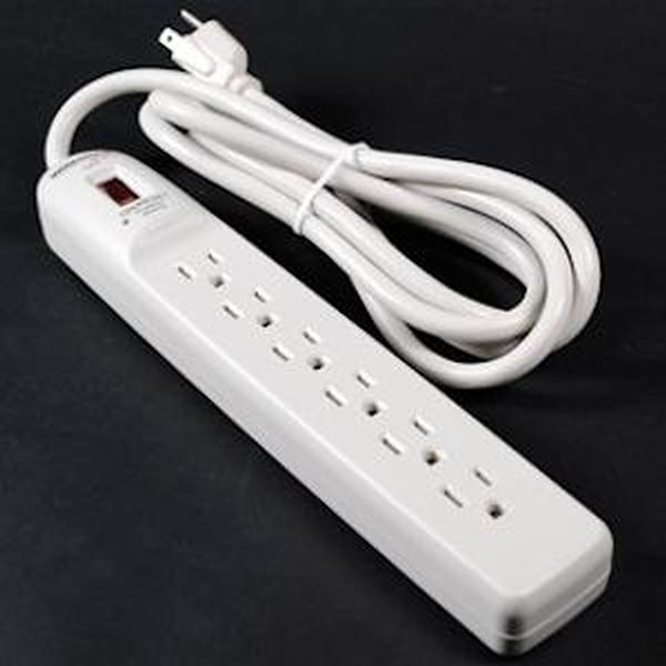 6 Outlet Plug In Value-Grade Surge Protector Power Strip System with Lighted Switch