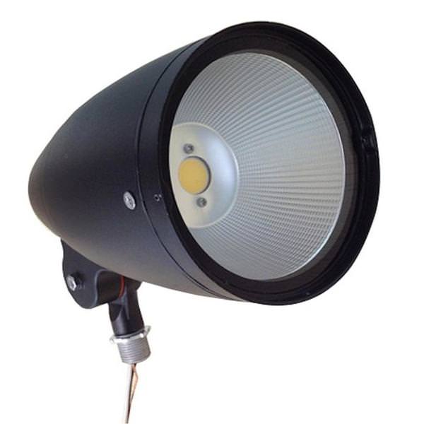 12 watt 120/277 volt 3000K Natural White Black LED Bullet Flood Light