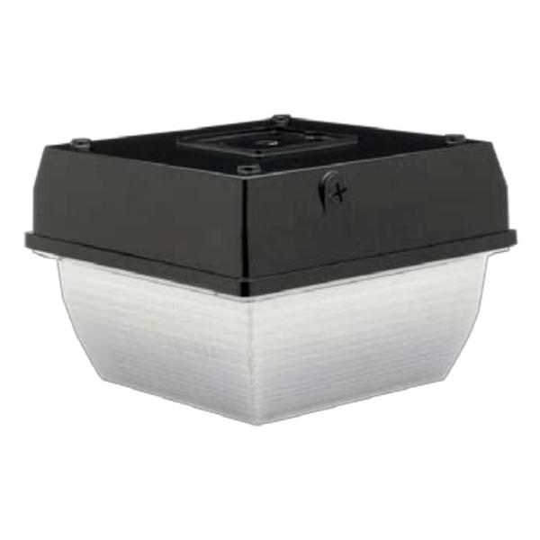 80 watt 120/277 volt 5000K Daylight Bronze Square Vandal Resistant LED Canopy Light