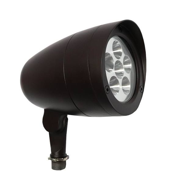 22 watt 120/277 volt 5000K Daylight Bronze Knuckle Mount LED Designer Bullet Flood Light