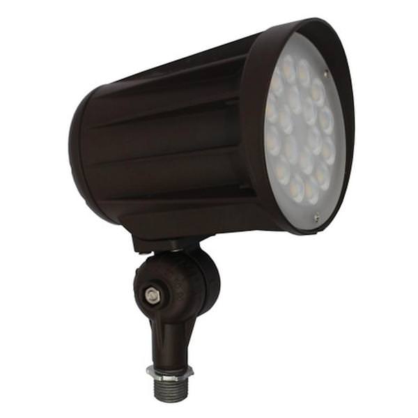 33 Watt 12 Volt AC 3000K Natural White Bronze Knuckle Mount LED Designer Bullet Flood Light