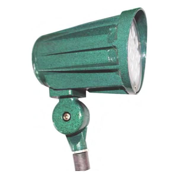 42 watt 120/277 volt 3000K Natural White Green Knuckle Mount LED Designer Bullet Flood Light