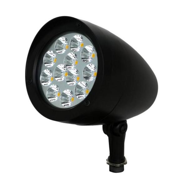 40 watt 120/277 volt 3000K Natural White Black Knuckle Mount LED Designer Bullet Flood Light