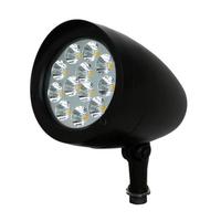 Morris 40 watt 120/277 volt 3000K Natural White Black Knuckle Mount LED Designer Bullet Flood Light