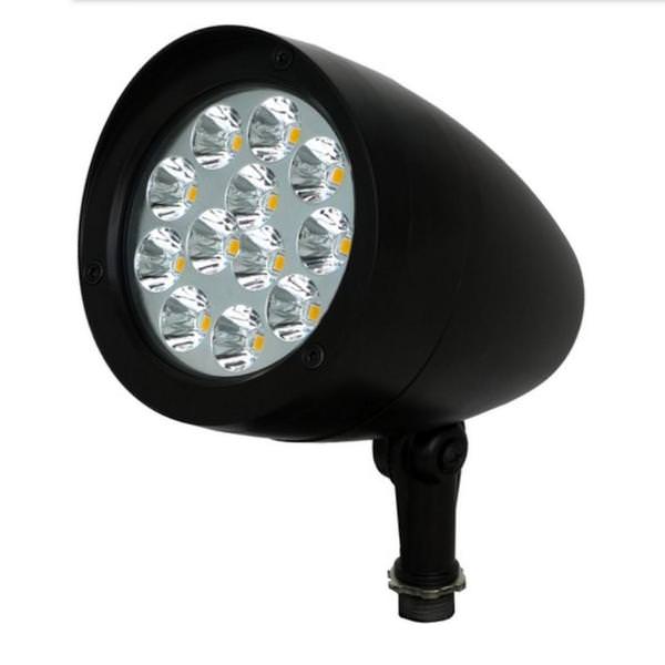 40 watt 120/277 volt 5000K Daylight Black Knuckle Mount LED Designer Bullet Flood Light