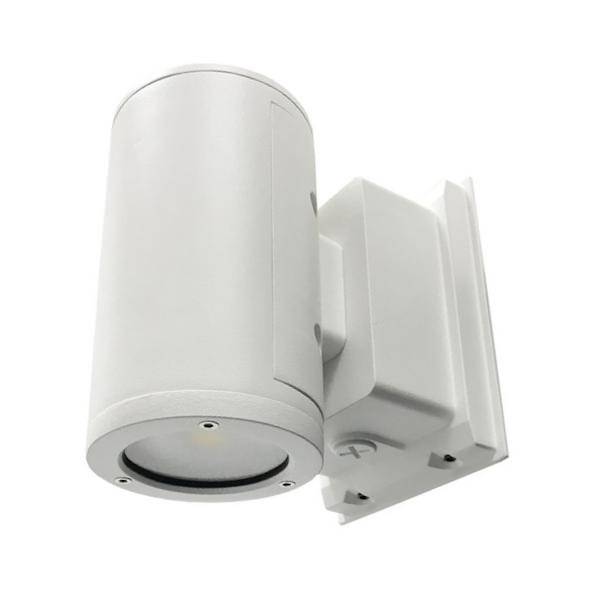 22 Watt 120/277 Volt White Round 5,000K LED Outdoor Wall Wash Light Fixture
