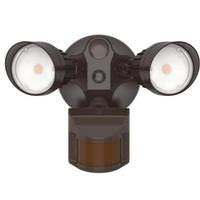 Morris 20 Watt 120/277 Volt Bronze 3000K Natural White LED Security Light with Motion Sensor