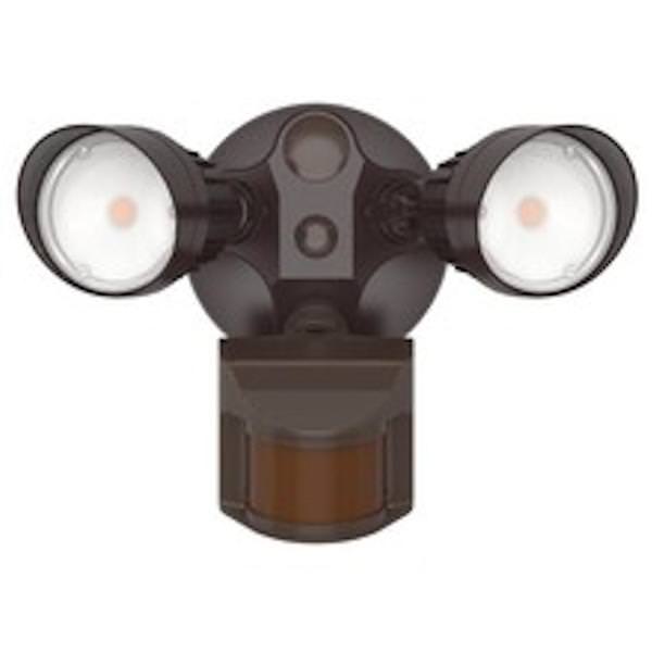 20 Watt 120/240 Volt Bronze 5000K Daylight LED Security Light with Motion Sensor