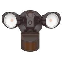 Morris 20 Watt 120/240 Volt Bronze 5000K Daylight LED Security Light with Motion Sensor