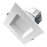 Morris 4" 10 Watt 120 volt 3000K Dimmable LED Square Recessed New Construction Kit