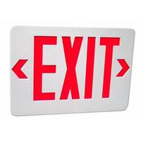 Morris 4 watt 120/277 volt White / Red LED Exit Sign with Battery Backup