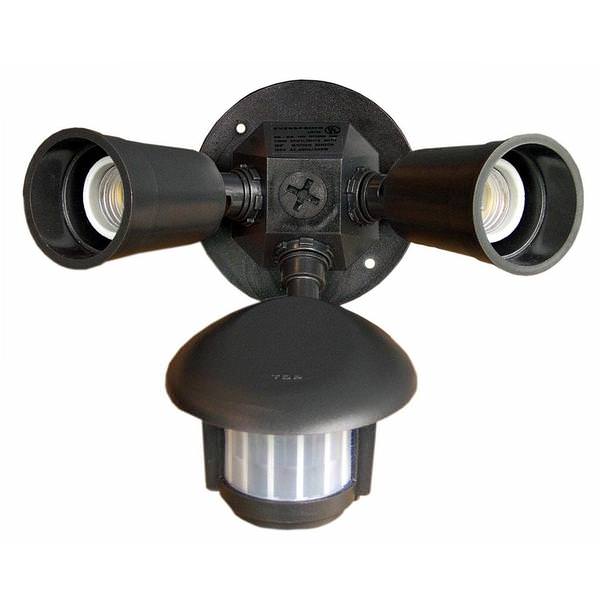 150 watt x 2 Bronze Motion Activated Twin Par Light Fixture