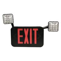 Morris 2 watt 120/277 volt Black / Red Combination Exit Light LED