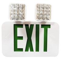 Morris 4 watt 120/277 volt White / Green Combination Exit Light LED