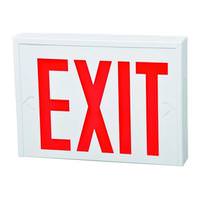 Morris 120/277 volt White and Red New York City Code Compatible LED Exit Sign