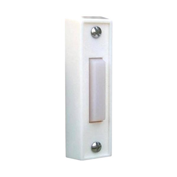 2.9" White Unlit Doorbell Button