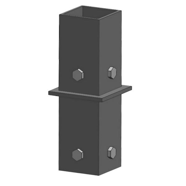 4" Square Powder Coated Pole Bullhorns for Pole Mount Applications