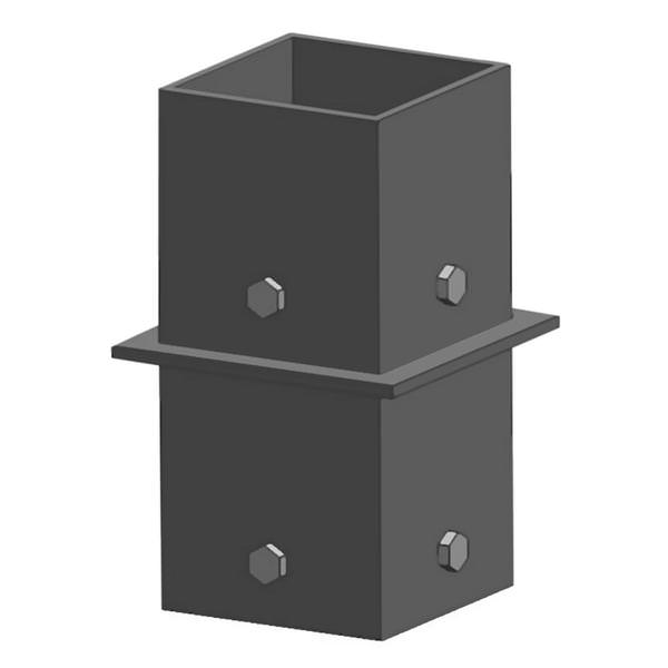 5" Square Powder Coated Pole Bullhorns for Pole Mount Applications