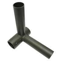 Morris 4" Round Pole Top 2 Tenon 2.4" Slipfitter Double Straight Arm Mount