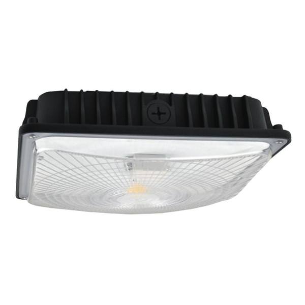 28 watt 120/277 volt 5000K Daylight Black Dimmable LED Canopy Fixture with Motion Sensor