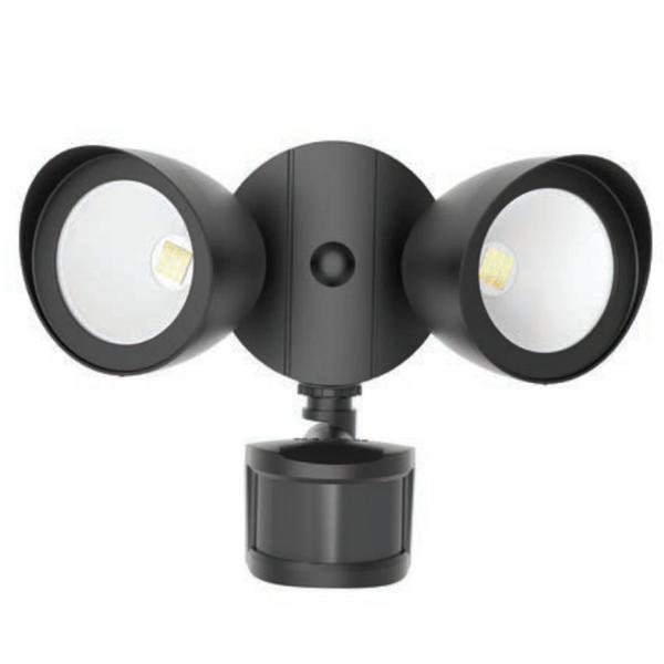 20 watt 120 volt Black 3000K Natural White Non-Dimmable LED Security Light with Motion Sensor