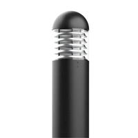 NaturaLED 45" Selectable watt 120/277 volt CCT Selectable Black Round Louver Reflector LED Bollard