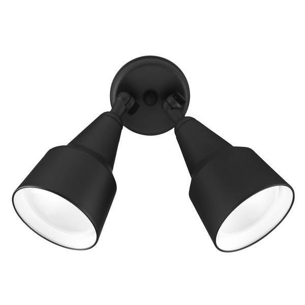 Black 120 volt Double Cone Flood Light