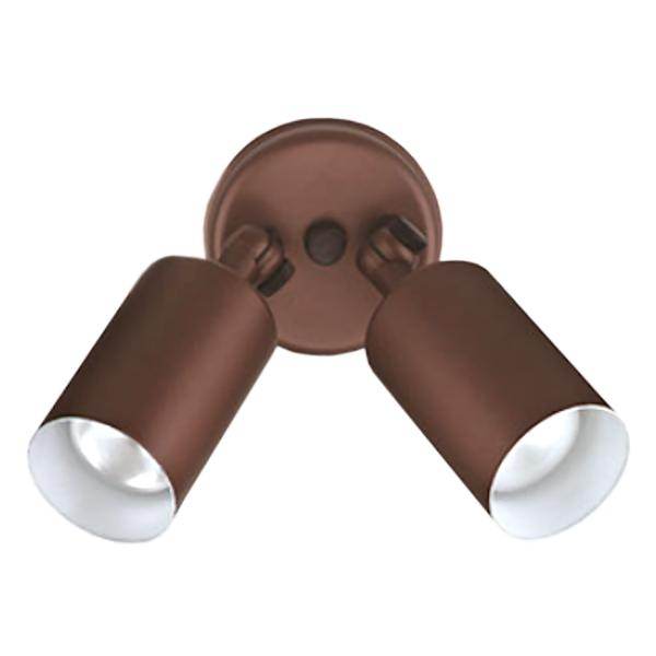 Bronze 120 volt Double Cylinder Bullet Outdoor Flood Light