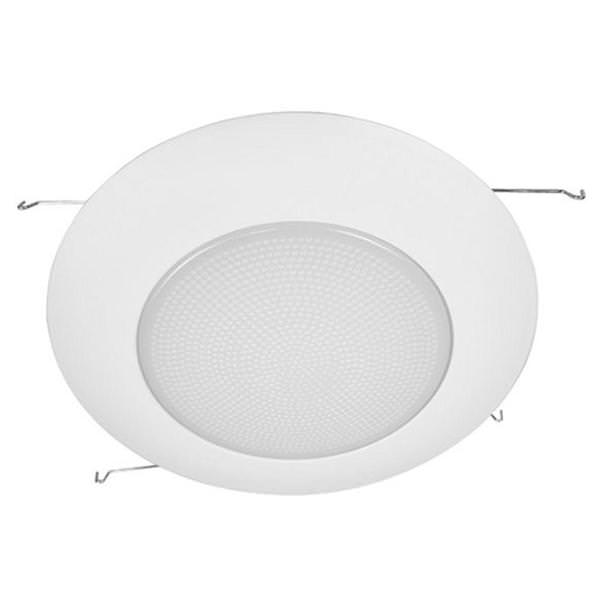6" White Albalite Lens Downlight Trim
