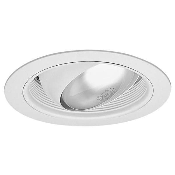 6" White Regressed Eyeball Trim