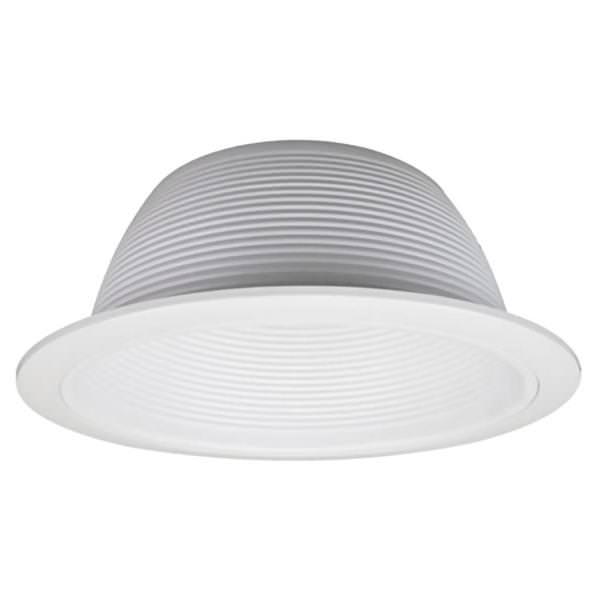 6" White Recessed Baffle Trim