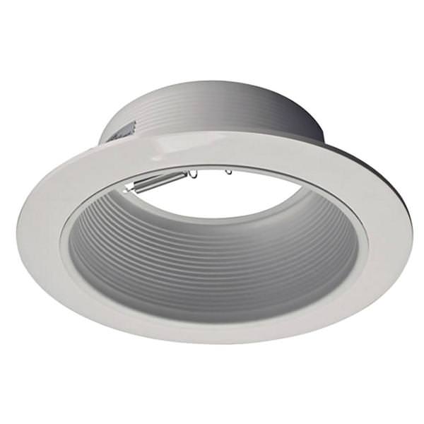 6" White Recessed Baffle Trim