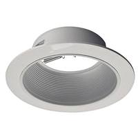 Nicor 6" White Recessed Baffle Trim